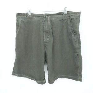 Kuhl Shorts Mens 38 Green Outdoor Utility Vintage Patina Dye Zip Pocket Outdoors